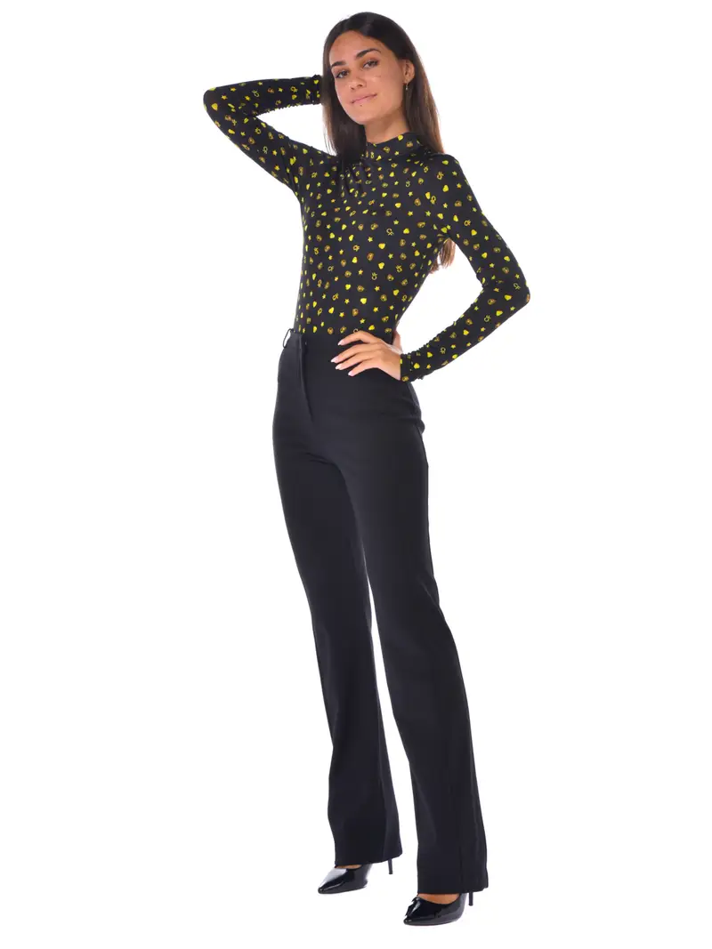 maglia da donna Chiara Ferragni lupetto con loghi NERO miniatura 2