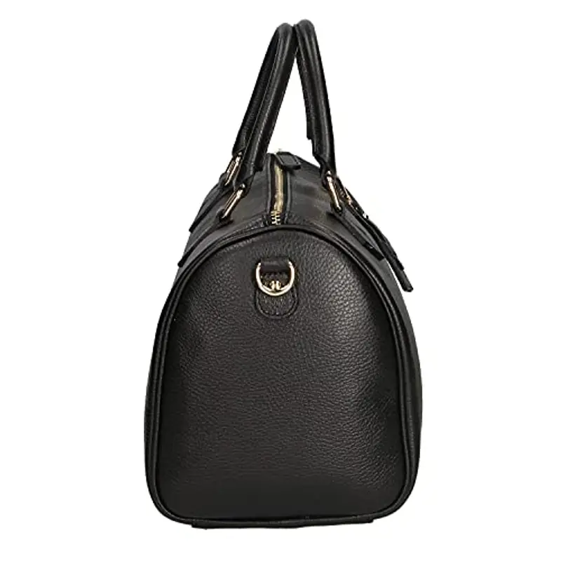 Chicca Borse Borsa Donna a Mano Pelle con Tracolla Bauletto, Nero miniatura 3