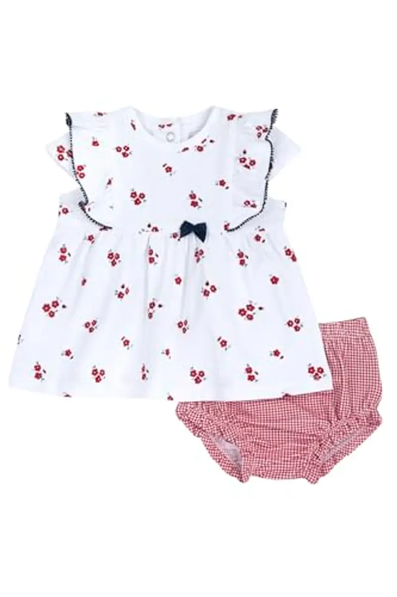 Chicco, Abito e Coulotte Neonata, in Tessuto Morbido e Leggero, Idee Regalo Nascita, Designed in Italy, Abbigliamento Neonata 0-24 Mesi