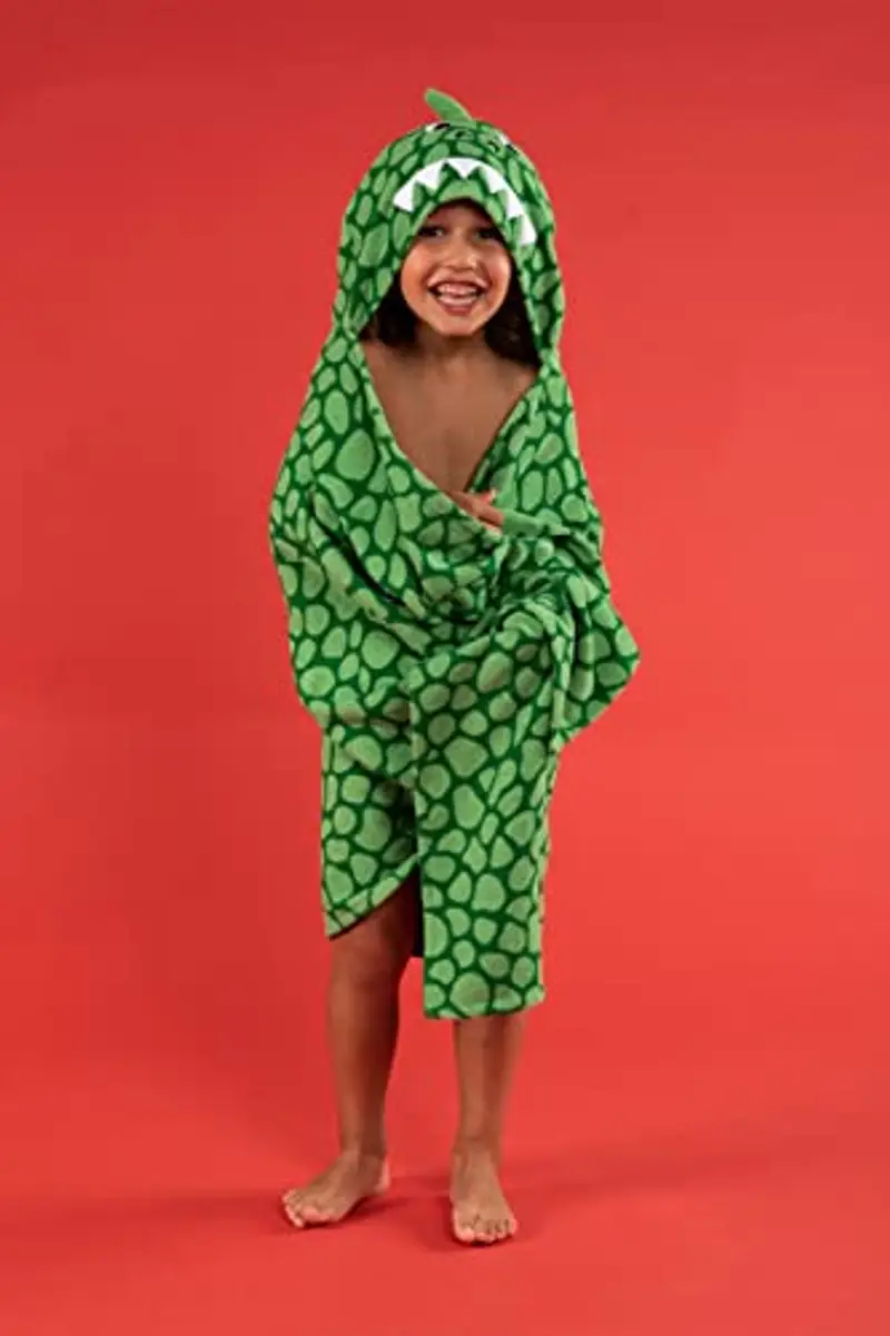 Chicco Accappatoio drago in spugna con cappuccio, Accappatoio Bambini e ragazzi, Verde, taglia unica miniatura 2