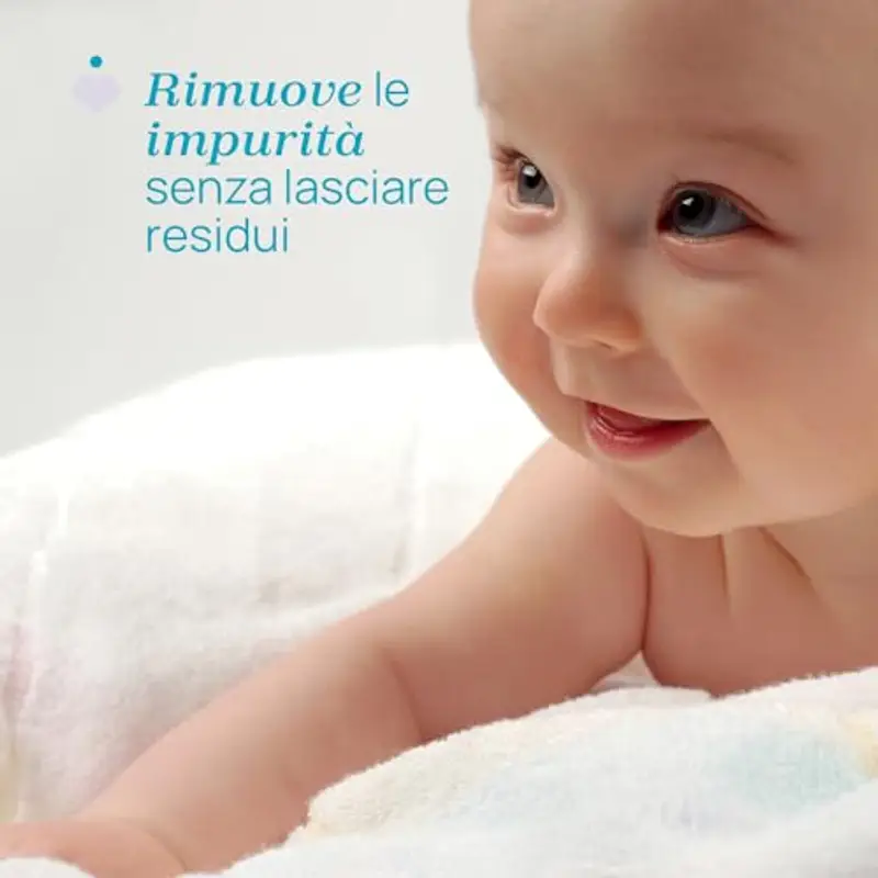 Chicco Baby Moments Quadrotti Morbido Cotone, Pulisce Delicatamente e Accarezza Morbidamente, Baby Skin, Bianco, 60 Pezzi, 0+ Mesi miniatura 2