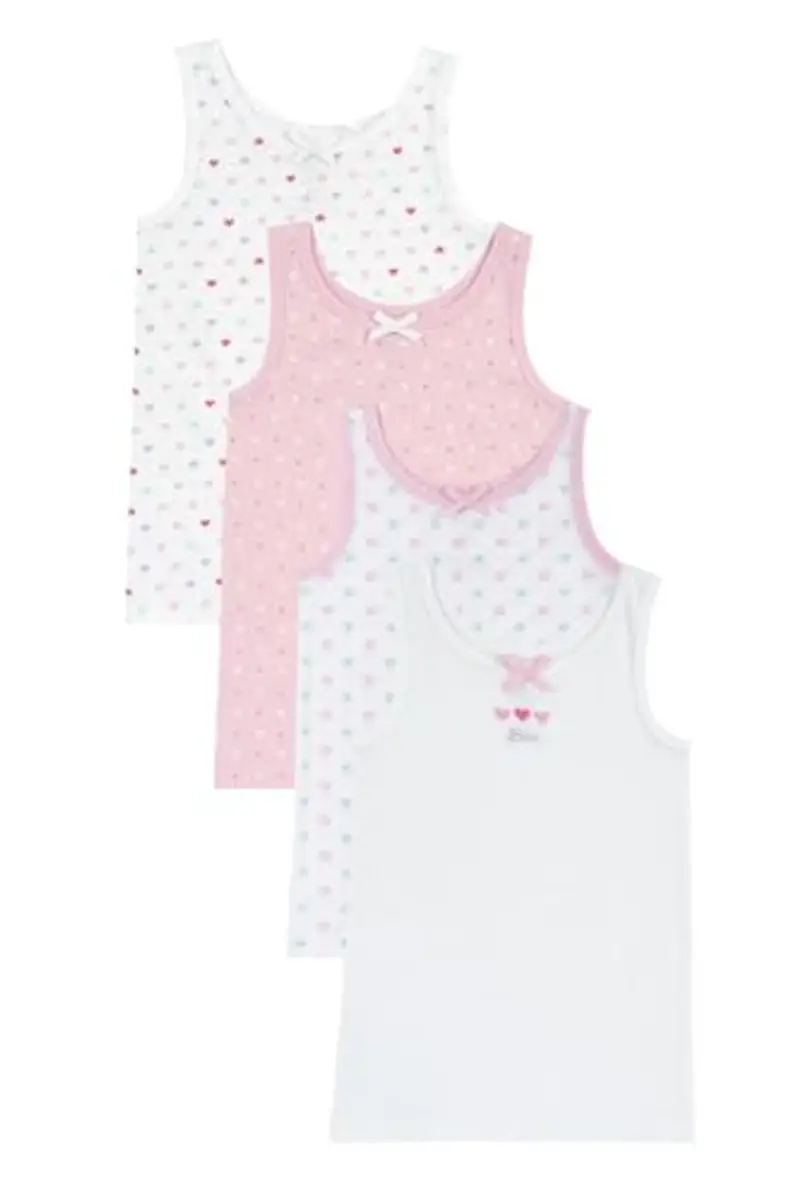 CHICCO Set 4 Canottiere Chicco Bambino e Bambina Cotone