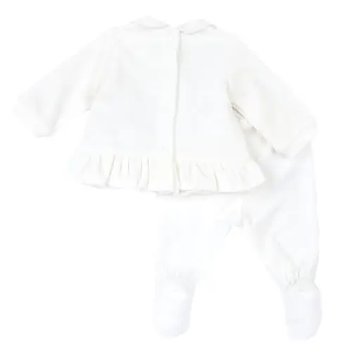 Chicco Coprifasce E Ghettina In Ciniglia, Pigiamino per bambino e neonato Unisex - Bimbi 0-24, Bianco (1), 12 mesi miniatura 2