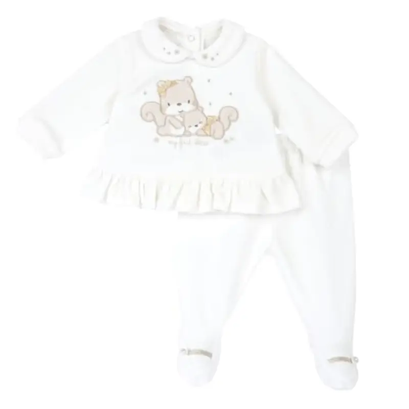 Chicco Coprifasce E Ghettina In Ciniglia, Pigiamino per bambino e neonato Unisex - Bimbi 0-24, Bianco (1), 3 mesi