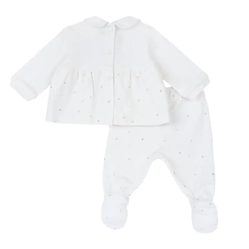 Chicco Coprifasce E Ghettina In Ciniglia, Pigiamino per bambino e neonato Unisex - Bimbi 0-24, Bianco (2), 6 mesi miniatura 2