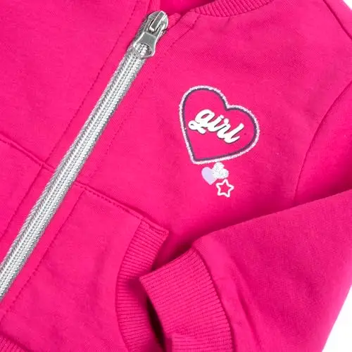 Chicco Felpa con Zip, Felpa Bimba 0-24, Fuxia (1), 6 Mesi miniatura 3