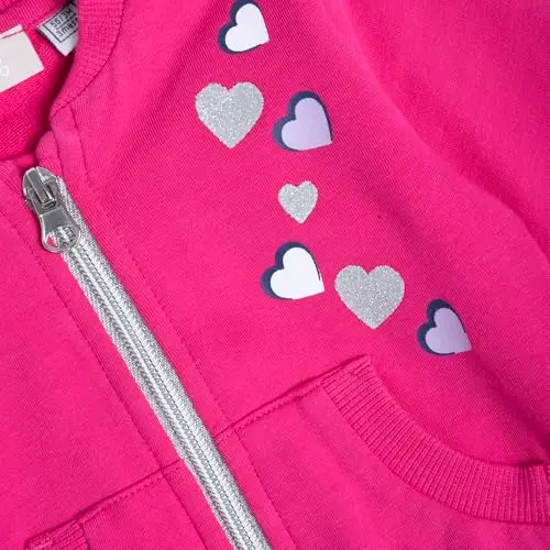Chicco Felpa con Zip, Felpa Bimba 0-24, Fuxia (2), 6 Mesi miniatura 3