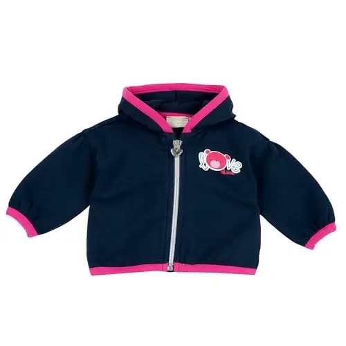 Chicco Felpa con Zip, Felpa Bimba 0-24, Nero (1), 0 Mesi