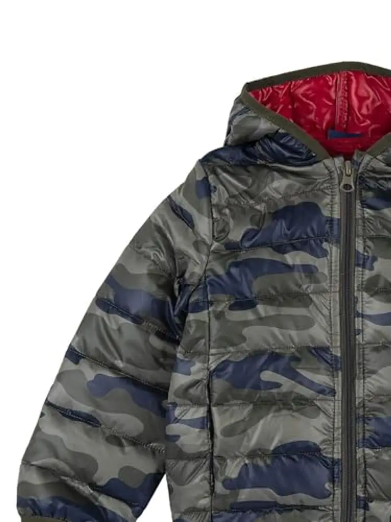 Chicco Giubbino, Giubbino con zip e cappuccio Bambini e ragazzi, Mimetico E Rosso, 92 miniatura 2