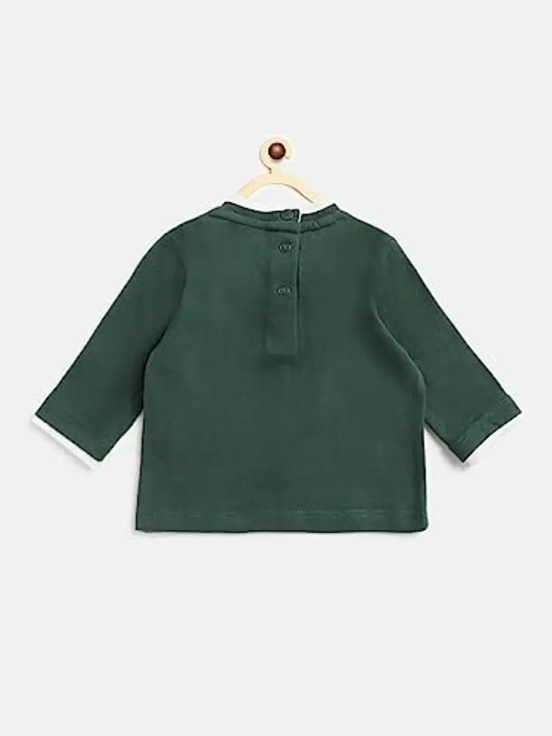 Chicco, Maglietta con Maniche Lunghe in Cotone, Bimbo 0-24, Verde (890), 9 Mesi miniatura 2