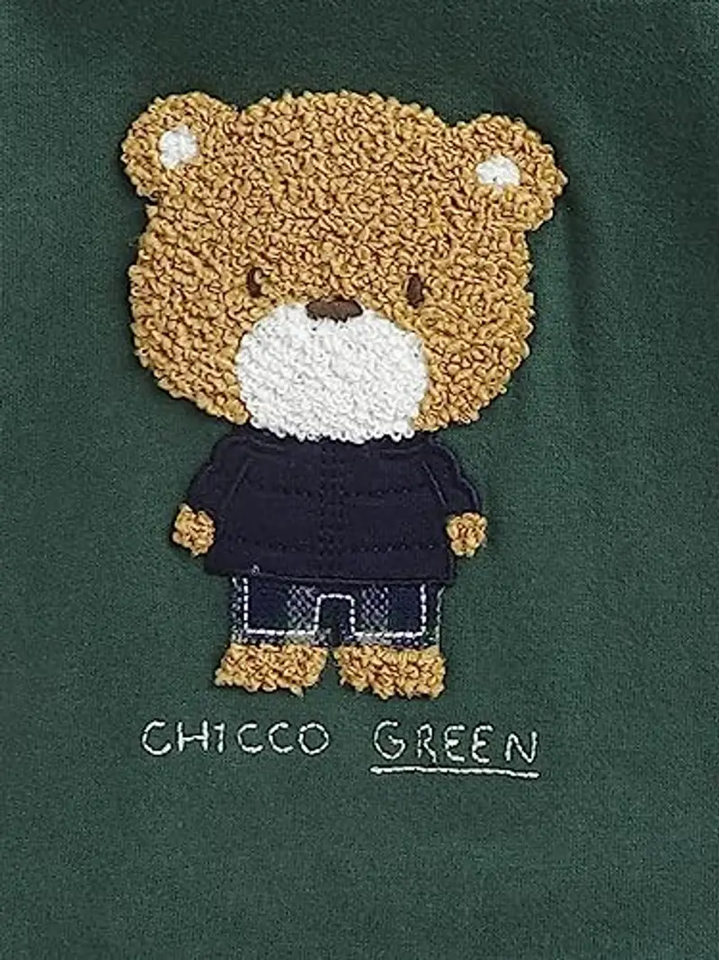 Chicco, Maglietta con Maniche Lunghe in Cotone, Bimbo 0-24, Verde (890), 9 Mesi miniatura 3