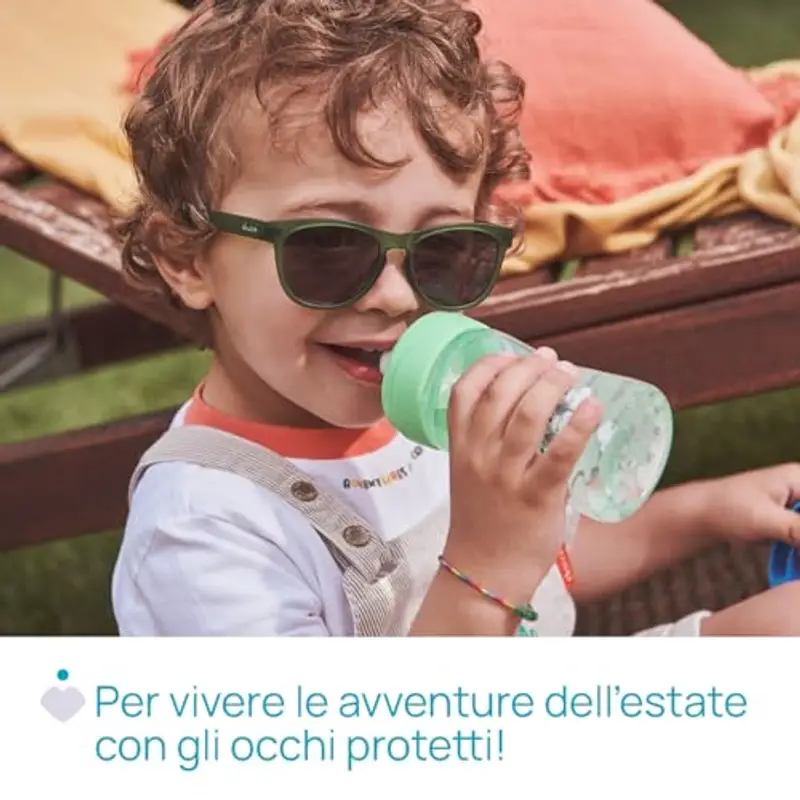 Chicco Occhiali da Sole Bimba 24 Mesi+, Lenti Resistenti e Antigraffio, Proteggono dai Raggi UVA e UVB, Montatura morbida e flessibile, Lenti colorate a specchio, Custodia Portaocchiali Inclusa, Rosso miniatura 2