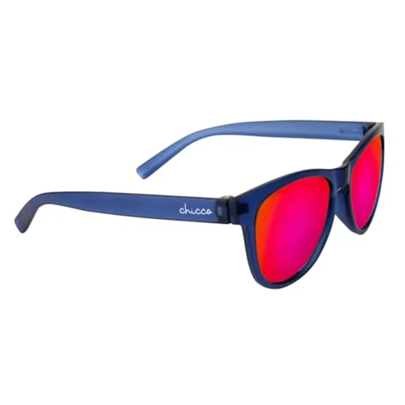 Chicco Occhiali da Sole Bimbo 24 Mesi+, Lenti Resistenti e Antigraffio, Proteggono dai Raggi UVA e UVB, Montatura morbida e flessibile, Lenti colorate a specchio, Custodia Portaocchiali Inclusa, Blu miniatura 3