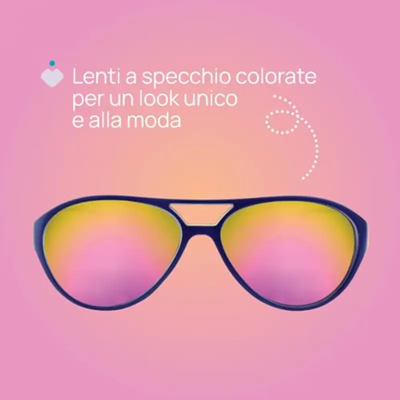 Chicco Occhiali da Sole Bimbo 36m+, Lenti Resistenti e Antigraffio, Proteggono dai Raggi UVA e UVB, Montatura Morbida e Flessibile, Lenti colorate a specchio, Custodia Portaocchiali Inclusa, Blu miniatura 2