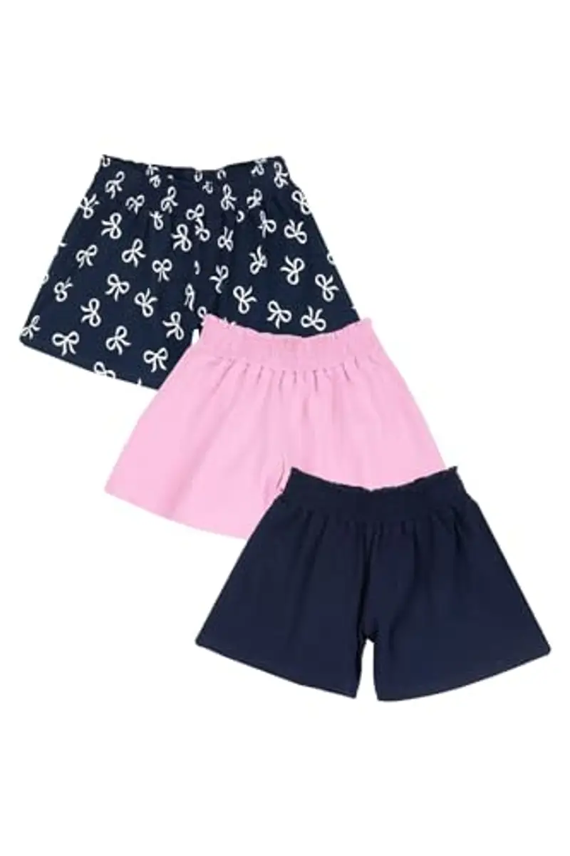 Chicco, Pantaloncini Bambina, Set di 3 Pantaloncini Corti, in 100% Cotone, Ideali per la Primavera e L'Estate, Abbigliamento Bambine e Ragazze, Multicolore, 4 Anni