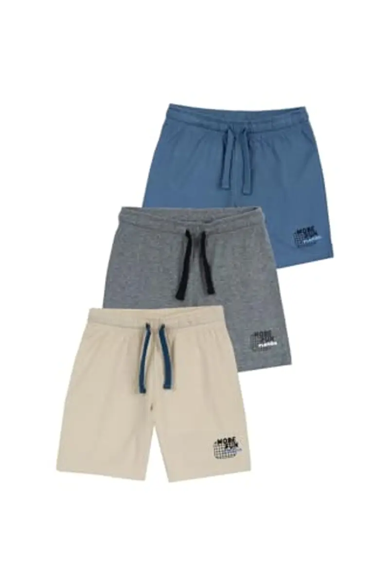 CHICCO Pantaloncini Bambino Set 3 Bermuda Morbidi Multicolore 2 Anni