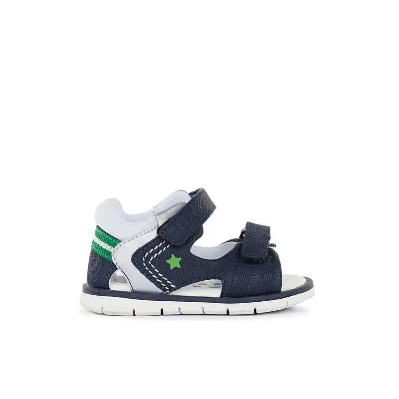 Sandali bimbo blu primi passi con strappi