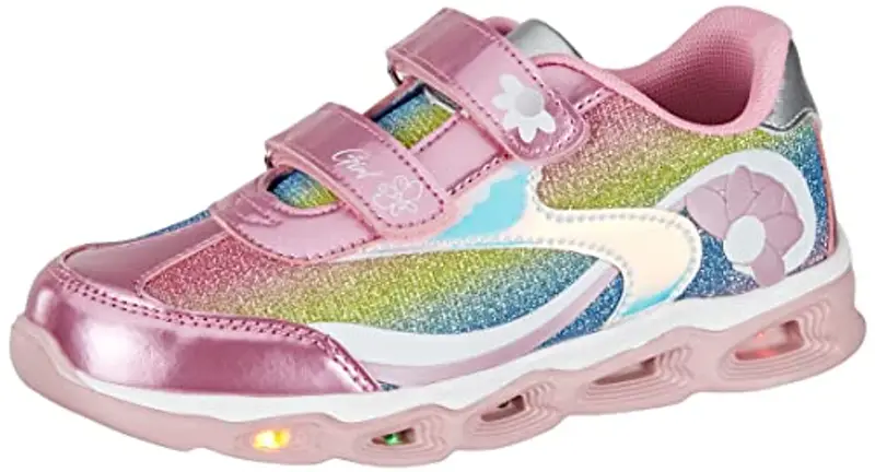 Chicco, Scarpe con Luci Bambino e Bambina, Sneaker con Luci Colorate nella Suola e Chiusura con Doppio Strappo, Scarpe Bambine e Ragazze/Bambini e Ragazzi, Designed in Italy