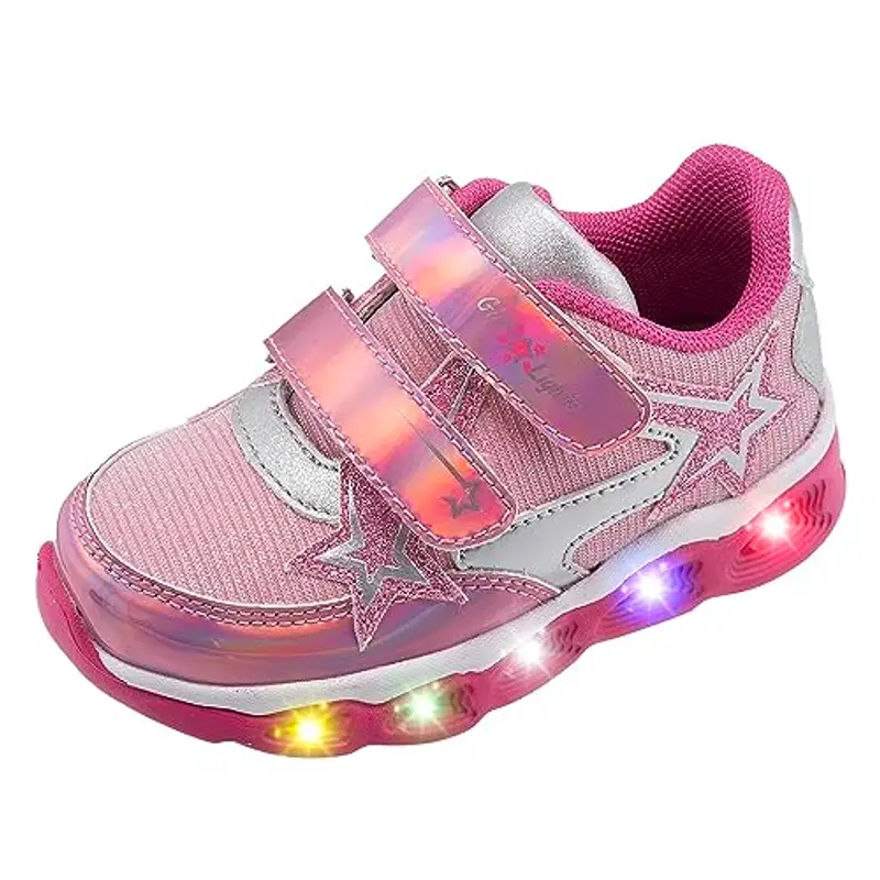 Chicco, Scarpe con Luci, Sneaker Bambina, con Comoda Chiusura con Doppio Strappo, Comode, Flessibili e Traspiranti, Ideali per Primavera, Autunno e Inverno, Scarpe Bambina, Designed in Italy