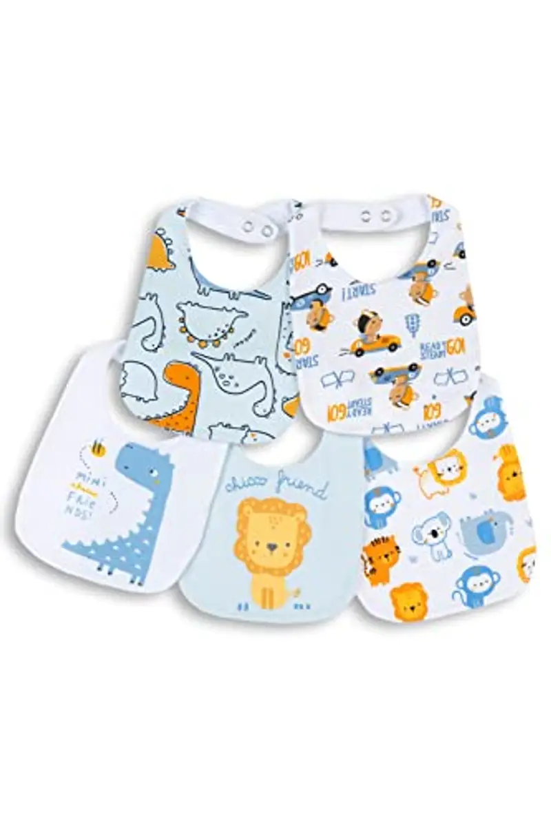 Chicco, Set Bavaglie in Morbido Cotone, Bavaglie Neonato e Neonata, Designed in Italy