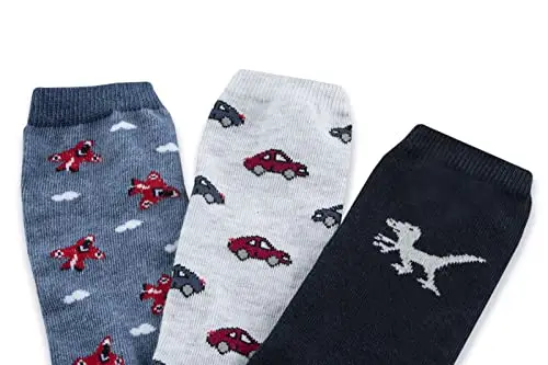 Chicco Set Calzini Sotto Il Ginocchio In Cotone Unisex - Bambini e ragazzi, Grigio, 3 miniatura 2