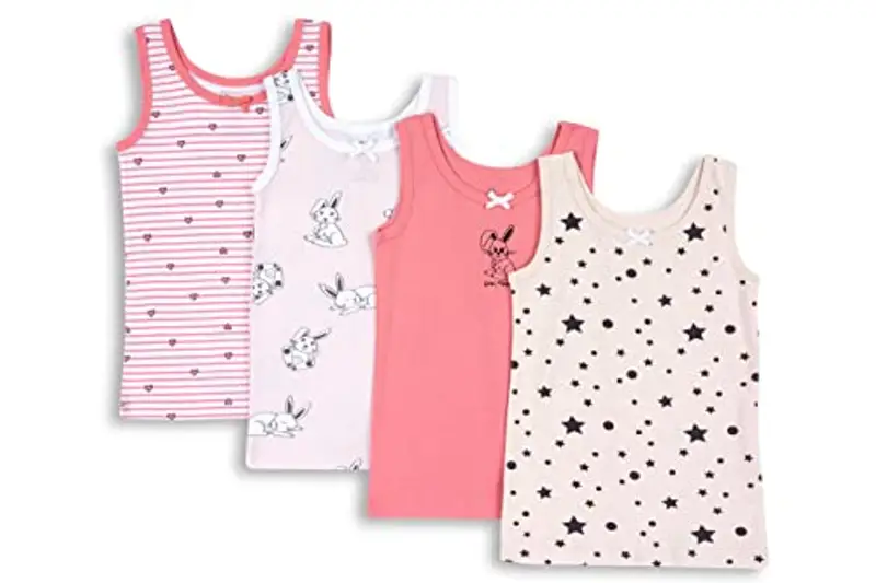 CHICCO Set Canottiere Cotone Bambina Rosa 4 Anni