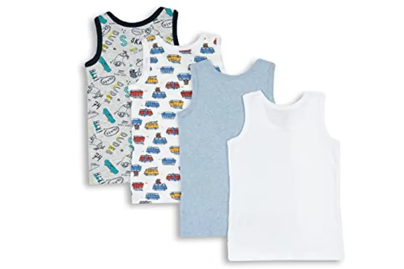 Chicco Set di Canottiere in Cotone, Intimo Bambini e Ragazzi, Azzurro, 2 Anni miniatura 2