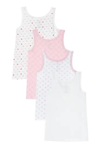 Chicco Set di Canottiere in Cotone Intimo (Pacco da 4) Bambine e Ragazze miniatura 2