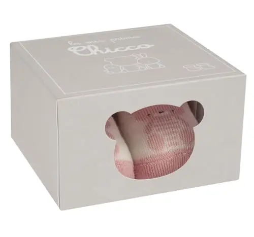 Chicco Set Regalo Nascita Bambina con Babbucce e Gommotto 2-6 Mesi, Scatola con Babbucce Rosa, Babbucce Neonata Taglia miniatura 3