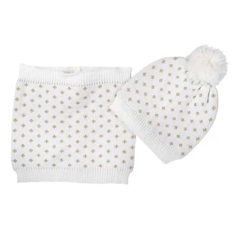 Chicco Set Sciarpa E Cappello, Cappello Invernale Unisex - Bambini e Ragazzi, Bianco, 18