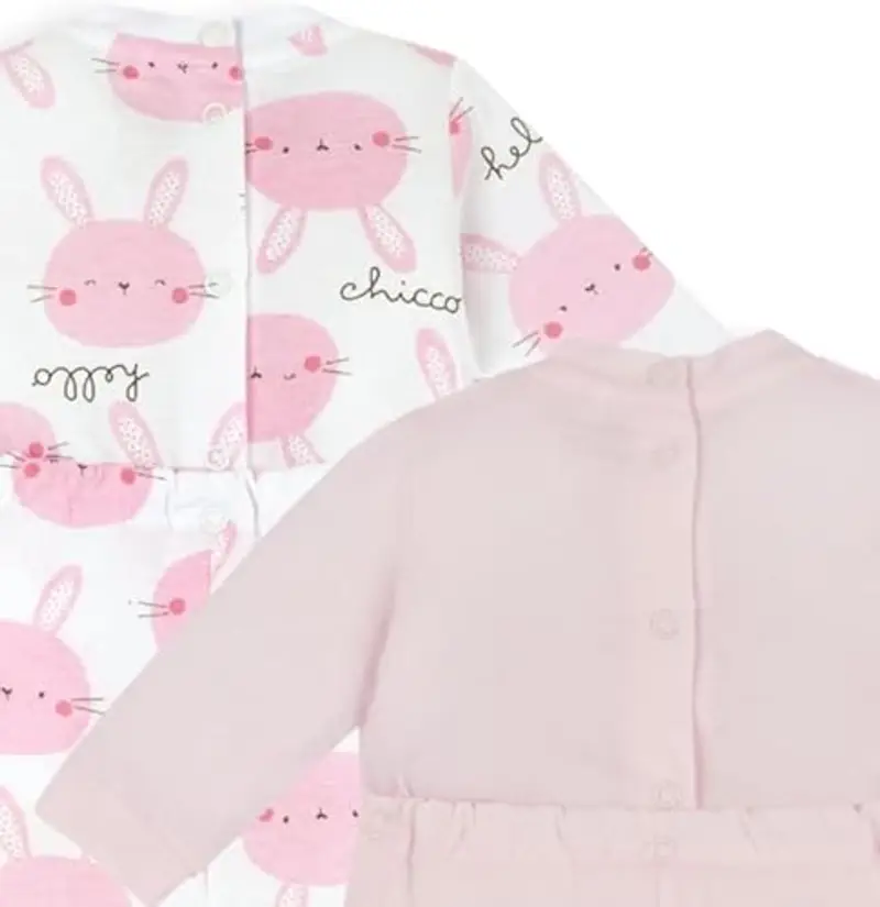 Chicco Set Tutine in Cotone con Piedino, Pacco da 2 miniatura 3