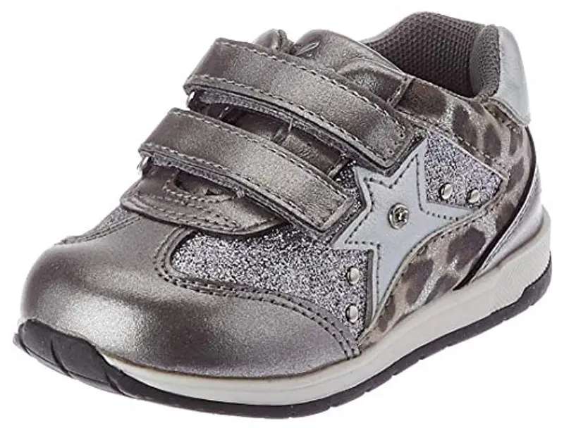 Chicco, Sneaker Con Doppio Strappo Bambine e ragazze, Grigio 2, 18 EU