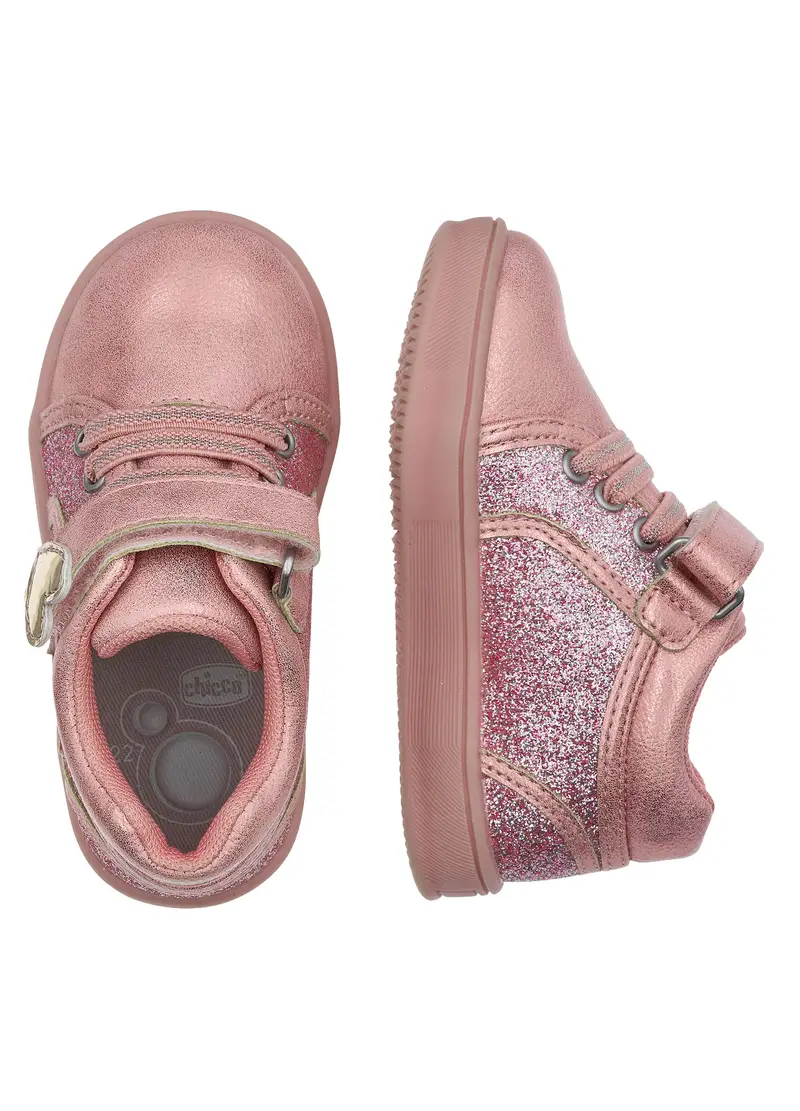 Sneakers Rosa Con Dettagli Scintillanti, Bambina, Rosso miniatura 3