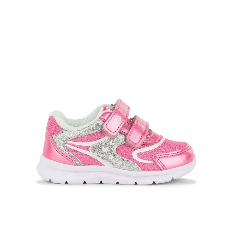 Sneakers rosa da bimba con strappo