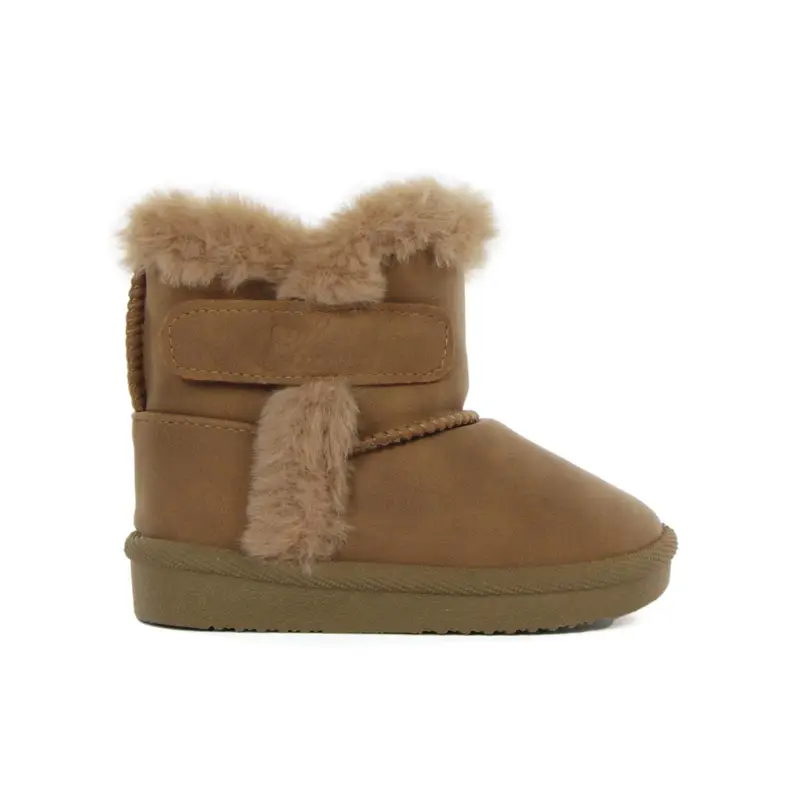 Stivaletti marroni da bimba con interno in peluche