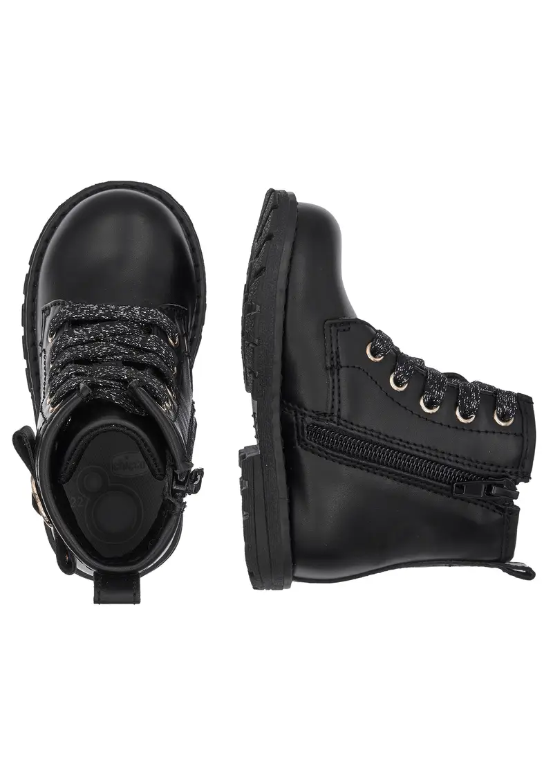 Stivaletti Neri Chicco Per Bambina, Nero miniatura 3