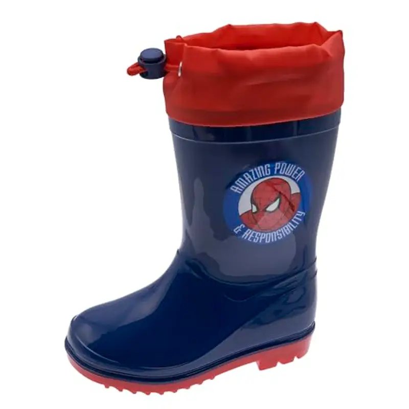 Chicco Stivali Pioggia Spider Man, Confortevoli, Leggeri e Flessibili, Bambino e ragazzo/Bambina e ragazza, Blu, 22,