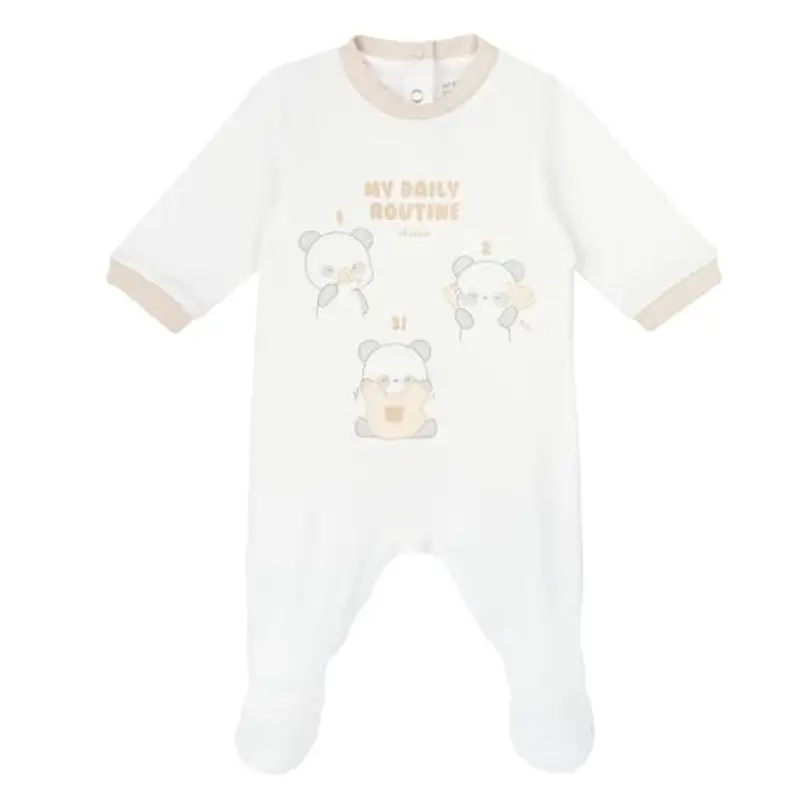 CHICCO Tutina Koala Neonato 100% Cotone - Bianco, 3 Mesi