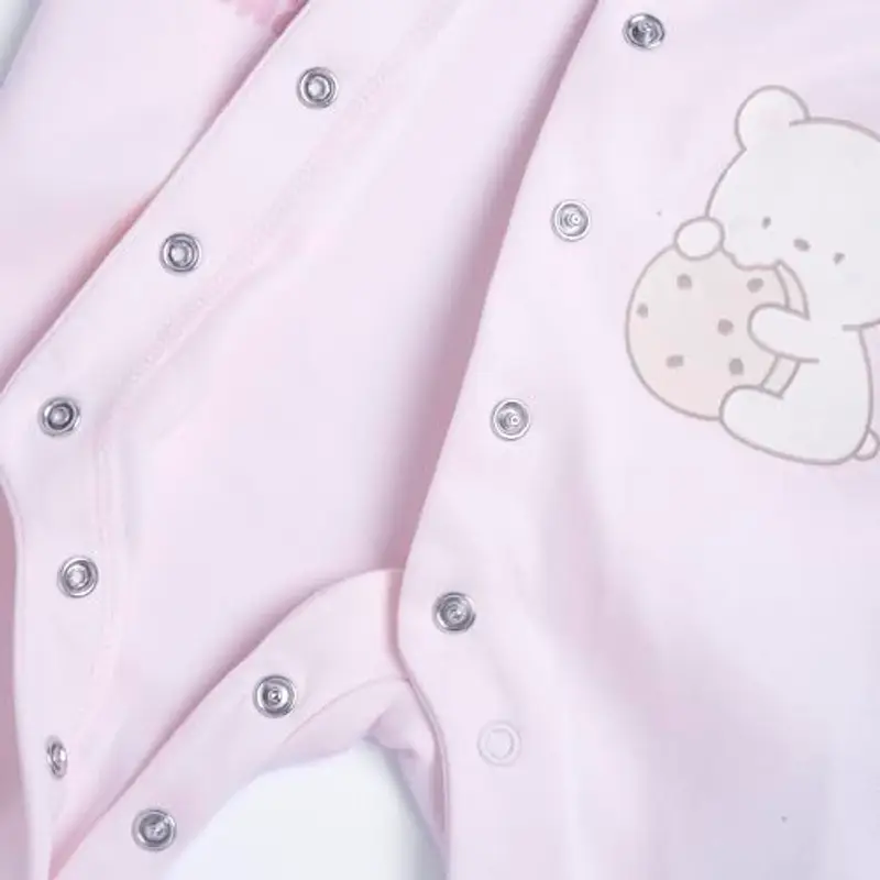 Chicco Tutina Con Apertura Davanti, Pigiama Bimba 0-24, Rosa (2), 3 mesi, Designed in Italy miniatura 3