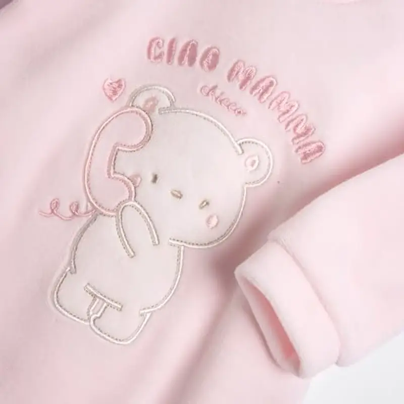 Chicco Tutina Con Apertura Patello, In Ciniglia, Pigiama Bimba 0-24, Rosa (3-1M), 1 mese miniatura 3