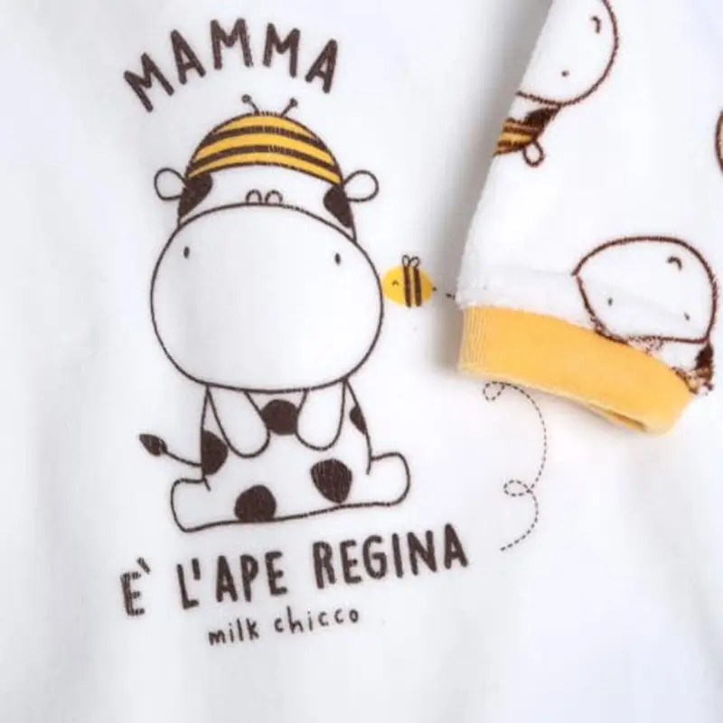 Chicco Tutina Con Apertura Patello, In Ciniglia, Pigiama Unisex - Bimbi 0-24, Bianco (2) 1M, 0 mesi miniatura 3