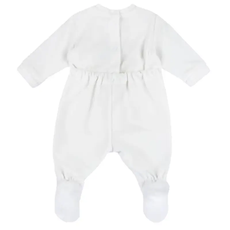 Chicco Tutina Con Apertura Patello, In Ciniglia, Pigiama Unisex - Bimbi 0-24, Bianco (3) 1M, 0 mesi miniatura 2