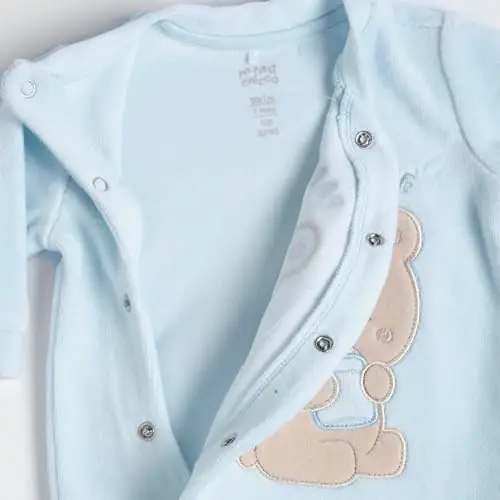 Chicco Tutina In Ciniglia, Con Apertura Davanti Neonato 0-24 mesi, Azzurro (2), 1 mesi, Designed in Italy miniatura 3