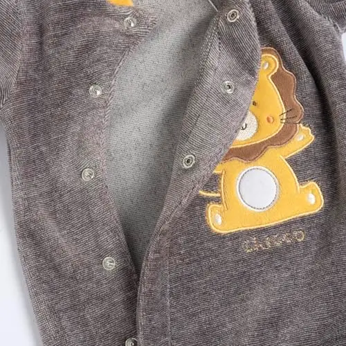 Chicco Tutina In Ciniglia, Con Apertura Davanti Neonato 0-24 mesi, Grigio, 3 mesi, Designed in Italy miniatura 3