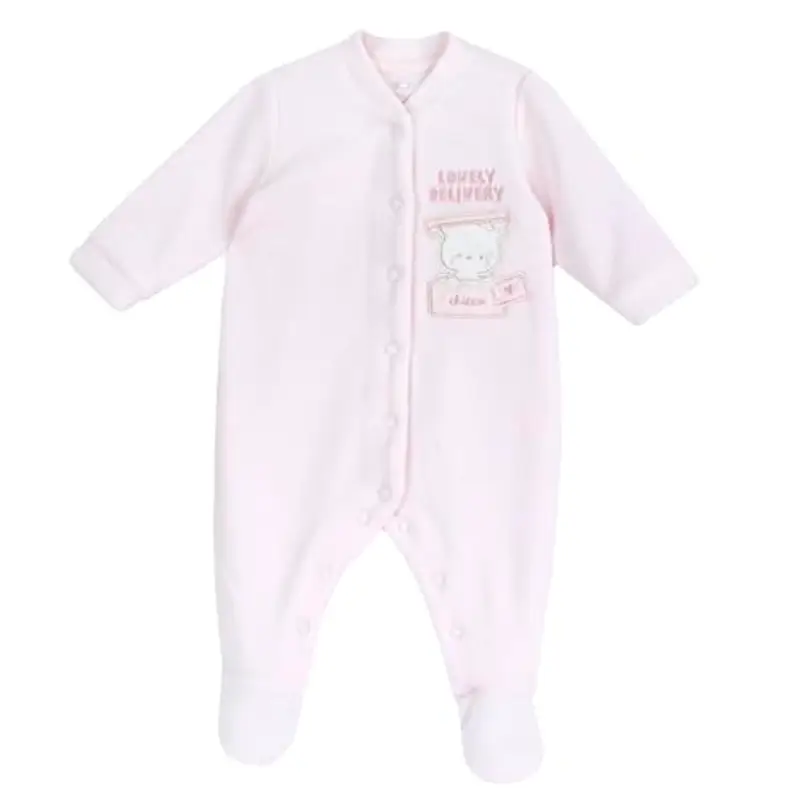 Chicco Tutina In Ciniglia, Con Apertura Frontale Neonata 0-24 mesi, Rosa (3), 1 mesi, Designed in Italy