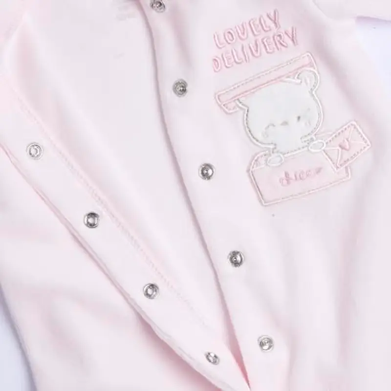 Chicco Tutina In Ciniglia, Con Apertura Frontale Neonata 0-24 mesi, Rosa (3), 1 mesi, Designed in Italy miniatura 3