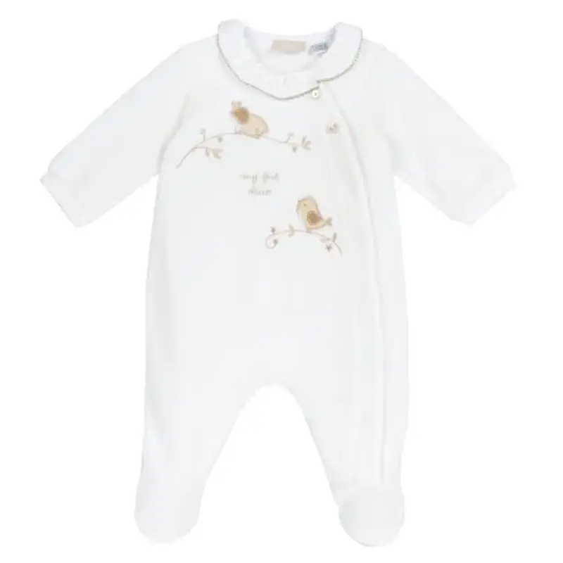 Chicco, Tutina Neonato e Neonata, in Caldo e Morbido Tessuto, con Comoda Apertura sulla Schiena, Ideale per Primavera,