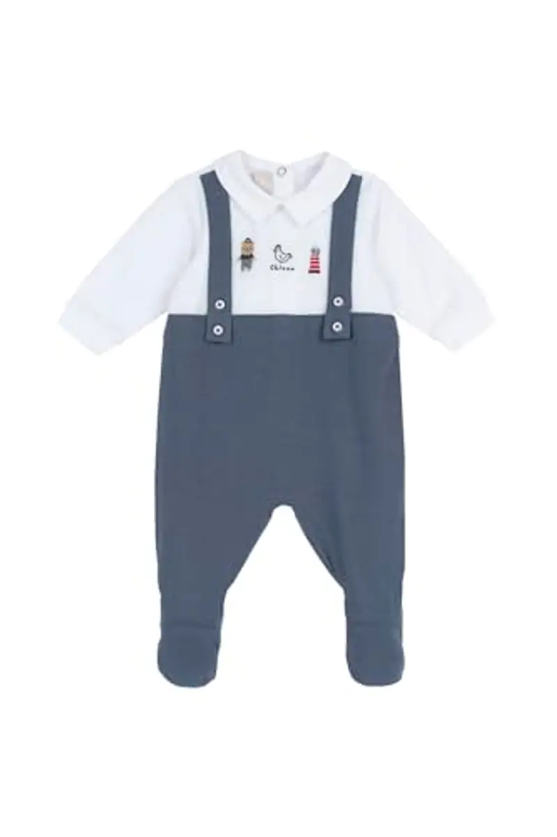 Chicco, Tutina Neonato, in Morbido e Leggero Cotone, con Comoda Apertura sulla Schiena, Ideale per la Primavera e