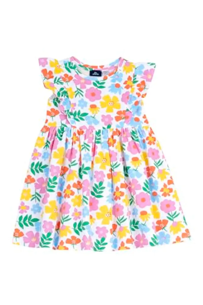 Chicco, Vestito Bambina, a Maniche Corte, in Morbido Cotone, Designed in Italy, Abbigliamento Bambina, Idee Regalo Bambina