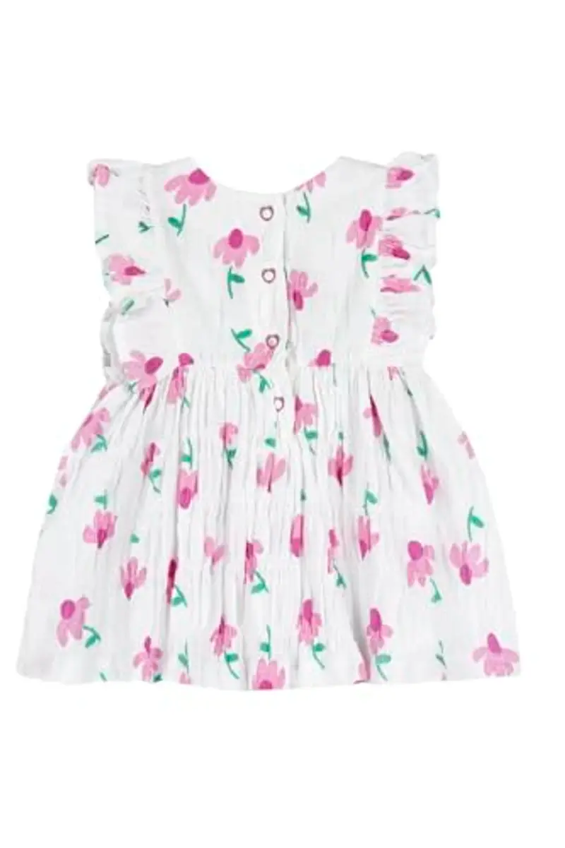 Chicco, Vestito Neonata, Vestito Rosa a Maniche Corte, in Morbido Cotone, Designed in Italy, Abbigliamento Neonata 0-24 Mesi, Idee Regalo Nascita miniatura 2